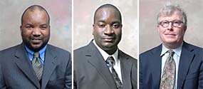 Drs. Roland L Leak (left), Omar P. Woodham (center) and George W. Stone (right)