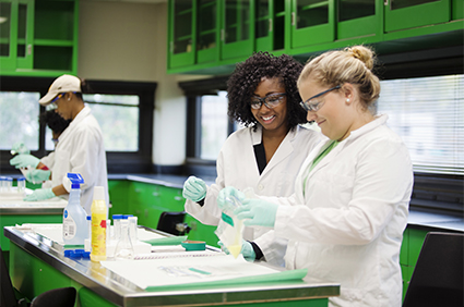 NCAT students working in the Lab.