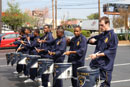 Cold Steel drumline of the Blue & Gold Marching Machine of North Carolina A&T State University