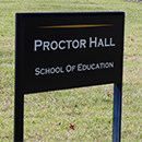 Proctor Hall Sign