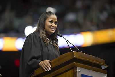 keynote address by boxer, author, television host and fitness expert Laila Ali.