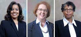 Dr. Angela Miles (left), Dr. Alice Stewart (center),Dr. Jacqueline Williams (right)