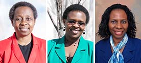 Dr. Pauline Ada Uwakweh (left), Dr. Jerono P. Rotich (center), and Dr. Comfort O. Okpala (right) 