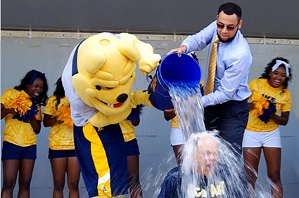 Chancellor Harold L. Martin Sr. took the ALS Ice Bucket Challenge