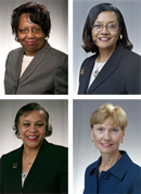 Top Left: Dr. Rosa S. Purcell, Top Right: Dr. Valerie Giddings, Bottom Left: Dr. Shirley Hymon-Parker, Bottom Right: Dr. Jane Walker