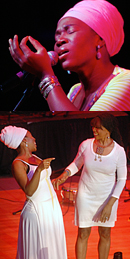 India Arie with her  Mother 