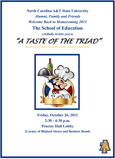 “A Taste of the TRAID”  Flyer