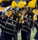North Carolina A&T State University Blue and Gold Marching Machine marched in the Battle of the Bands