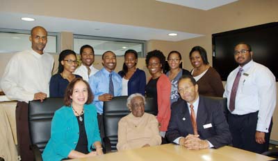 Dean Inez Tuck, Clara Hooker Black, Dean William Harvey and Students