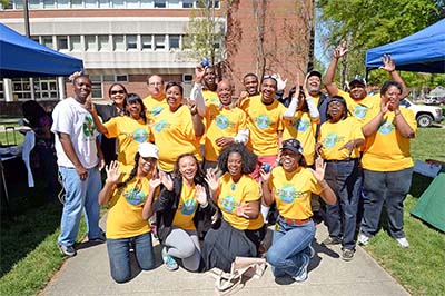 Earth Week 2014 campus walk group