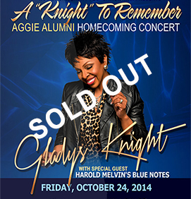 Homecoming Aggie Alumni Concert Featuring Gladys Knight -  Friday, October 24, 2014