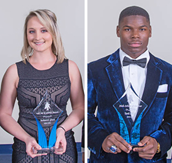 Emily Strombeck (left) and Tarik Cohen (right)