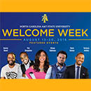 Welcome Week at North Carolina A&T State University flyer