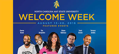 Welcome Week at North Carolina A&T State University Flyer