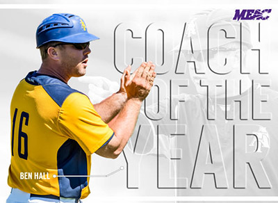 North Carolina A&T State University head coach Ben Hall earn Mid-Eastern Athletic (MEAC) Baseball Coach of the Year.