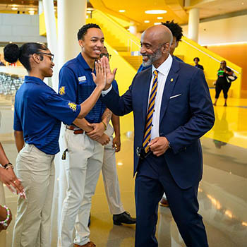 First Day of Classes with Chancellor James R. Martin II