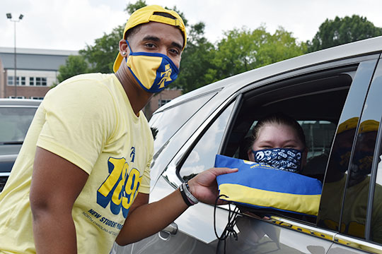 Students wearing masks